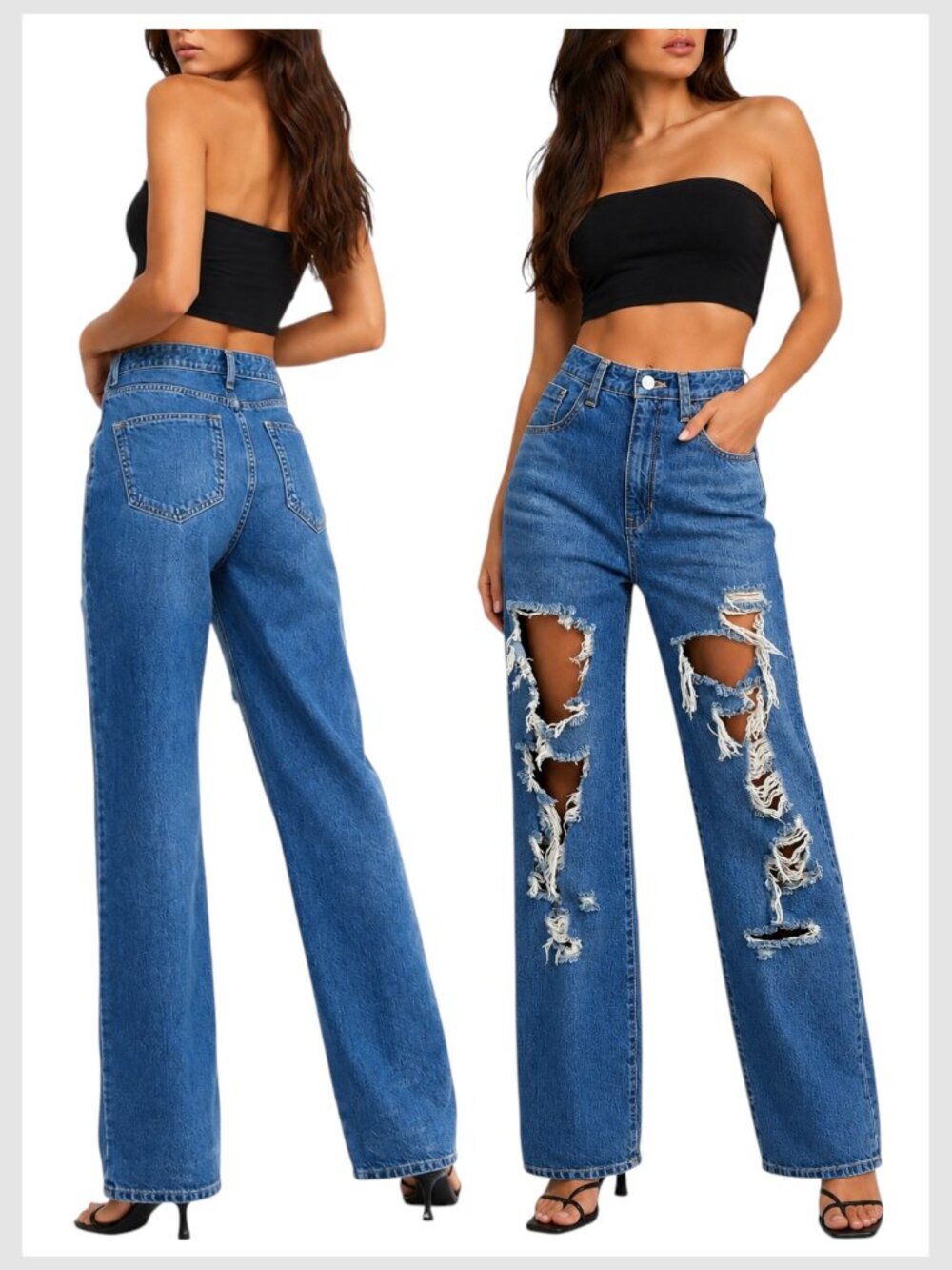 Anthropologie Pilcro Joey Straight Jeans Distressed High Rise 25